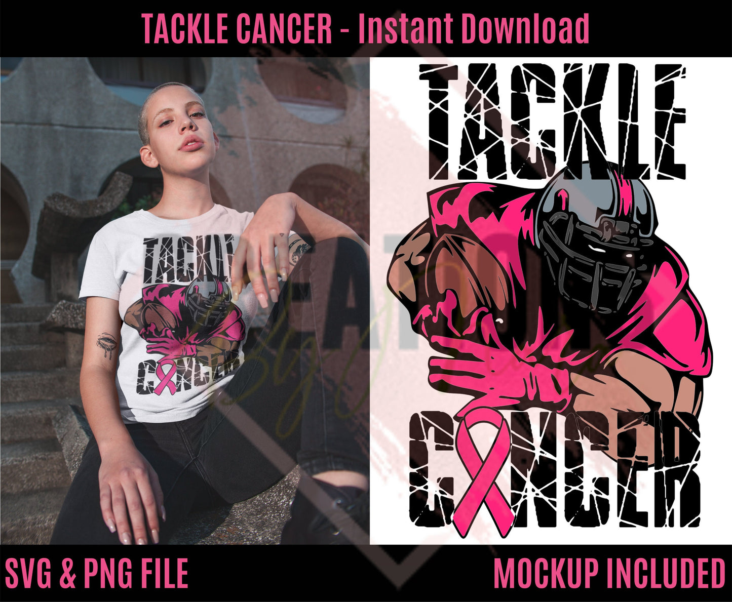 Tackle cancer svg and png