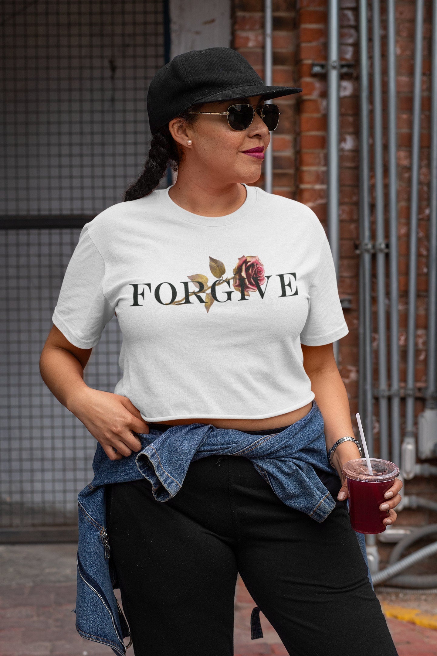 Forgive with rose png file