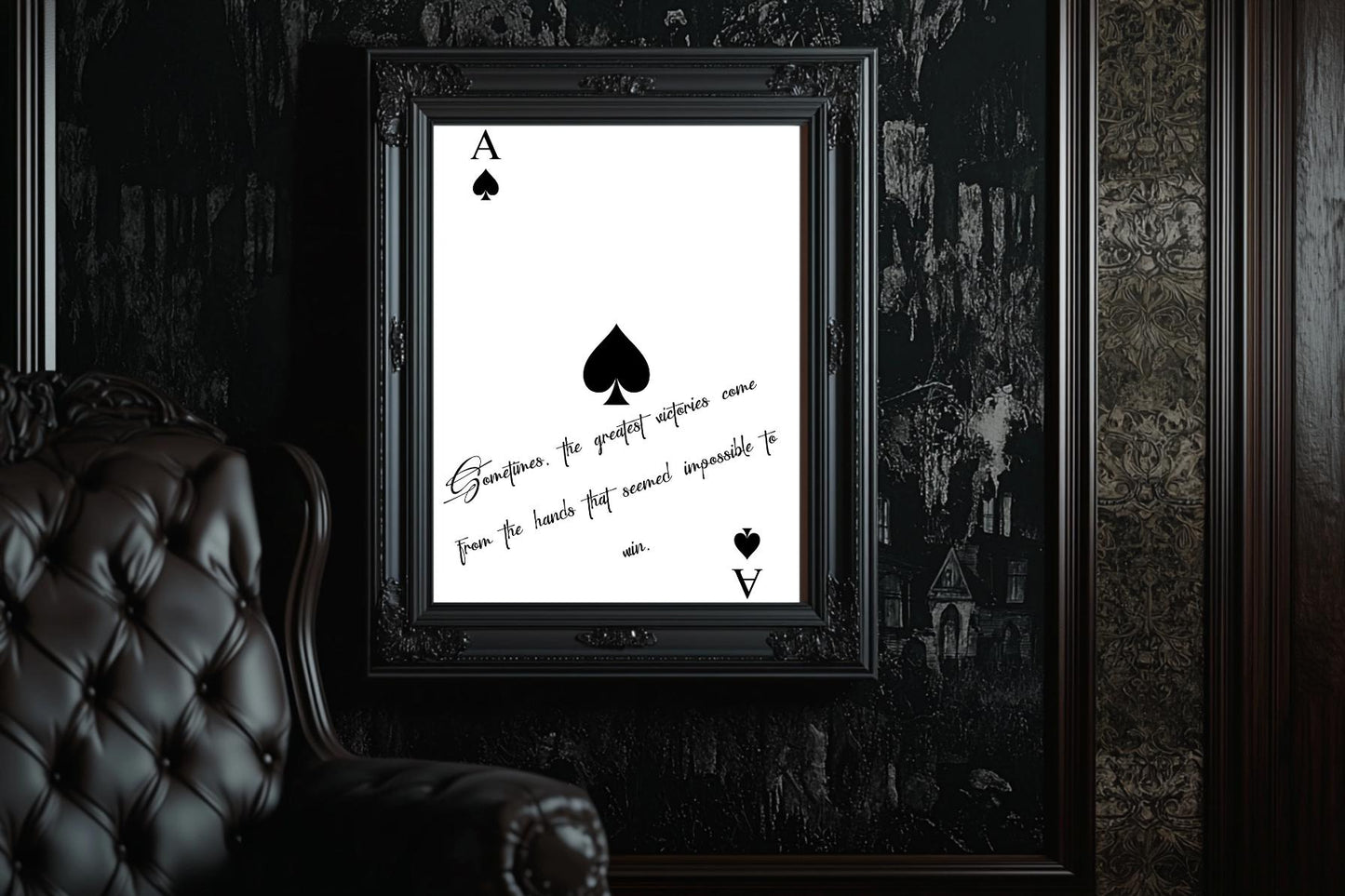 Trendy Ace of Spade Print, Retro Trendy Aesthetic Print, Playing Card Poster, Digital Print, Wall Art Print
