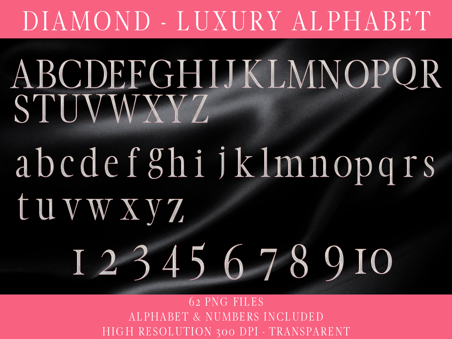 Diamond Luxury Alphabet PNG