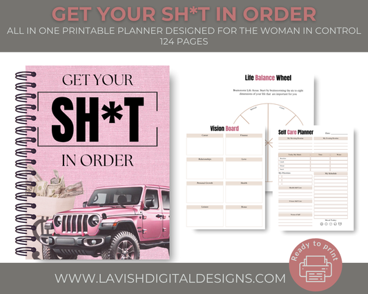 Get your Sh*t in order printable planner