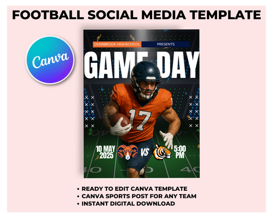 Game Day Football Social Media Template