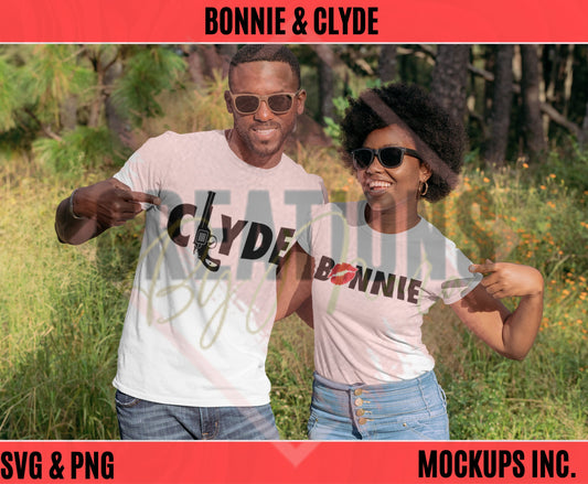 Bonnie & Clyde Svg and png couple files