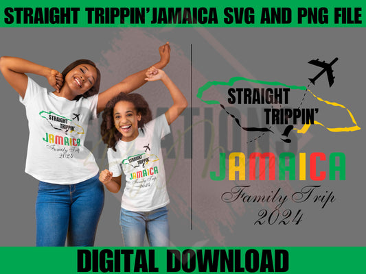 Straight Trippin' Jamaica svg and png download