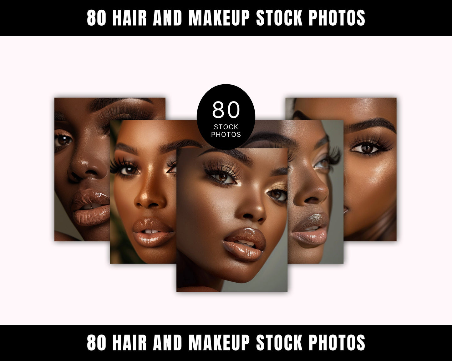 80 Stock Photo Bundle | Hair, Makeup, Wigs Stock Photo | Professional Images High Quality | Instant Download