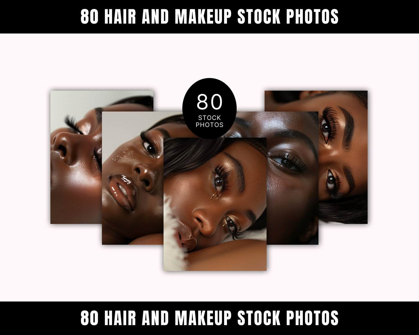 80 Stock Photo Bundle | Hair, Makeup, Wigs Stock Photo | Professional Images High Quality | Instant Download